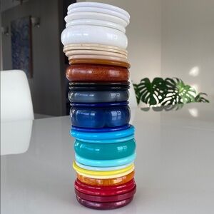 29x vintage plastic bracelets 80s 90s retro rainbow bangles